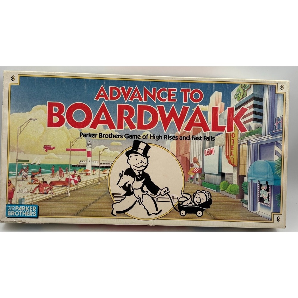 Vintage 1991 Advance to Boardwalk Board Game by Parker‎ Brothers Complete